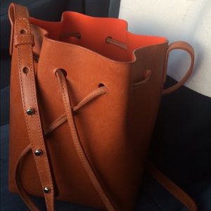 Mansur Gavriel Brandy Leather Mini Bucket Bag